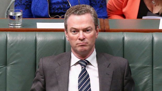 Leader of the House Christopher Pyne arrives for question time on Tuesday.