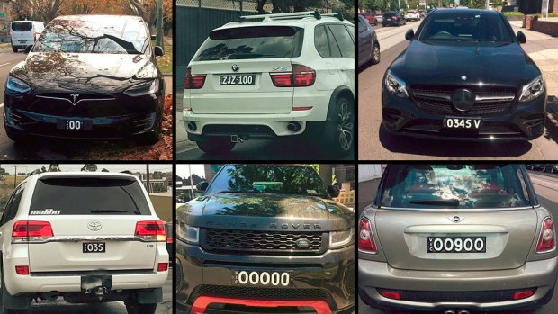 Examples of doctored heritage number plates