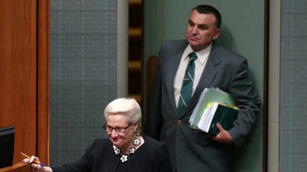 Speaker Bronwyn Bishop leaves the House of Representatives on Tuesday.
