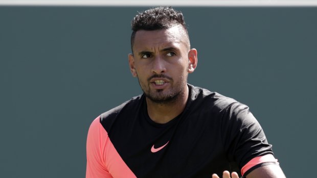 Knocked out: Nick Kyrgios.