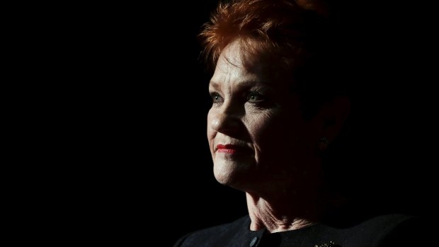 One Nation leader Pauline Hanson in Parliament. 