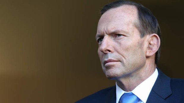 Prime Minister Tony Abbot after the carbon tax repeal on Thursday. Photo: Alex Ellinghausen