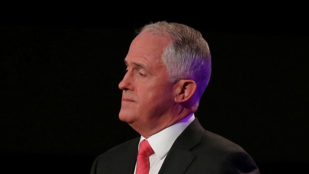 Leaders' debate between Malcolm Turnbull and Bill Shorten at the National Press Club of Australia in Canberra on Sunday.