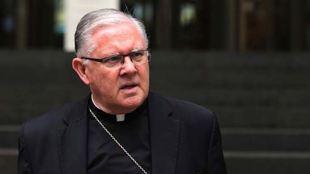Archbishop of Brisbane Mark Coleridge leaves the Royal Commission into the Institutional Responses to Child Sexual Abuse.