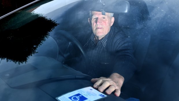 Aged pensioner Vojislav Potulic has been fined for not showing the disabled parking permit.