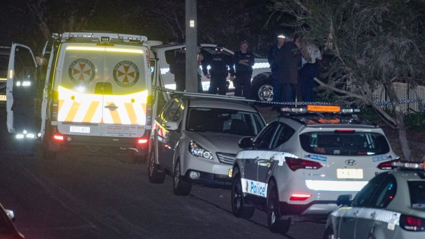 Emergency services flooded the West Pennant Hills street where the teenagers were found dead. 