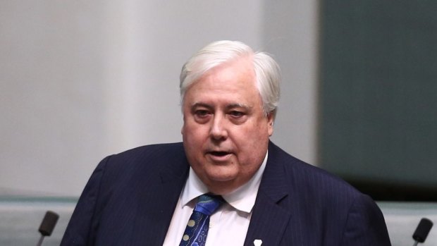 Independent MP Clive Palmer in Parliament on Wednesday.