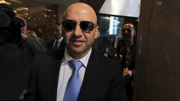 Paul Obeid leaving the ICAC inquiry.