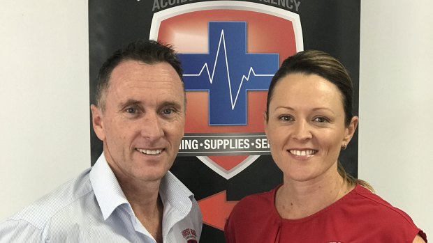 Mel and Scott Whimpey, founders of First Aid Accident and Emergency. 