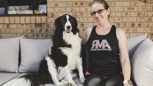 Kylie Scales has been going for runs with her dog Jake as preparation for the 10km in the Australian Running Festival.