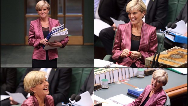 Foreign Minister Julie Bishop in Question Time on Wednesday.