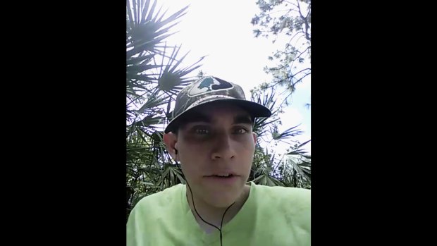 Nikolas Cruz announces his intention to become the next school shooter in a mobile phone video.