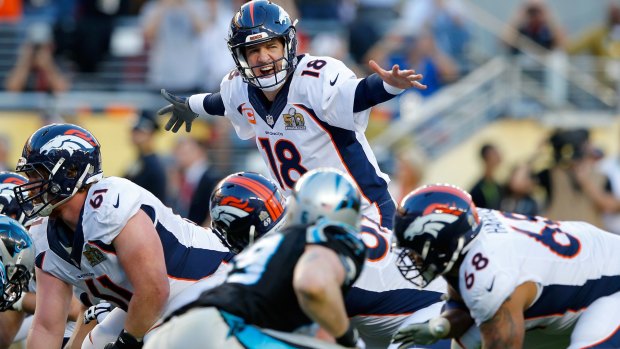 Peyton Manning #18 of the Denver Broncos.