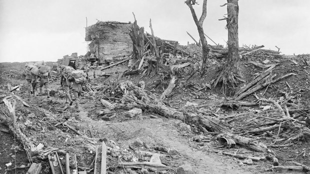 The devastated area near  Pozieres.