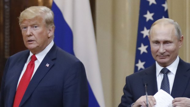 Donald Trump and Vladimir Putin in Finland.