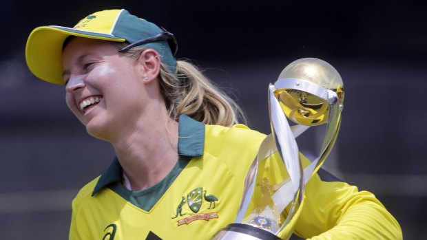 Record score: Meg Lanning celebrates Australia's success.