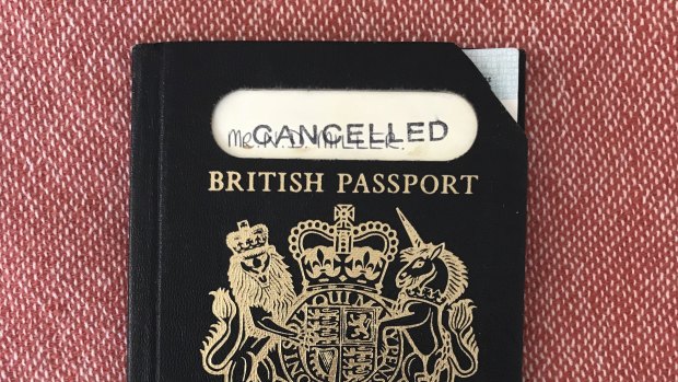 An old "dark blue" (aka black) British passport, circa 1980