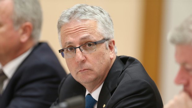 ABC managing director Mark Scott during an estimates hearing at Parliament House in Canberra on Tuesday.