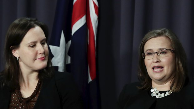 MP Kelly O'Dwyer and Sex Discrimination Commissioner Kate Jenkins.