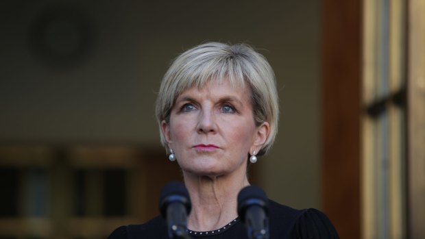 Foreign Affairs Minister Julie Bishop.