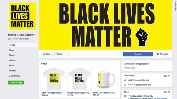 A screenshot of the Facebook page, taken by CNN.