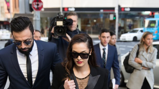 Fatima Mehajer and her husband arrive at the Downing Centre Local Court.