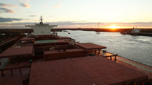 Fortescue's port facility at Port Hedland, Western Australia.