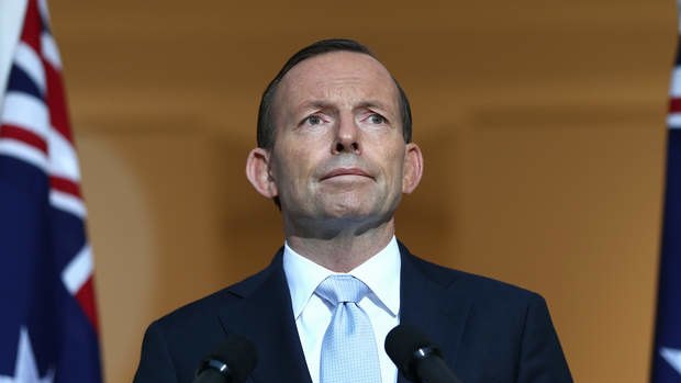 Prime Minister Tony Abbott addresses the media on Friday. Photo: Alex Ellinghausen