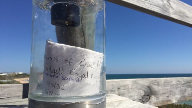 The jar containing the ashes will be returned to the water.