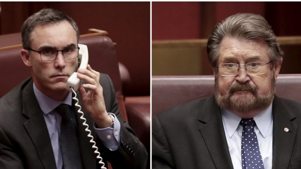 Senators Tim Storer and Derryn Hinch hold the key to the company tax cut package.
