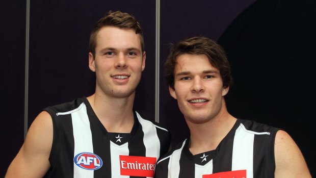 Matt Scharenberg (left) and Nathan Freeman were the Pies' two top 10 picks in the 2013 draft. Both injury riddled, Freeman is at St Kilda and is yet to debut. 