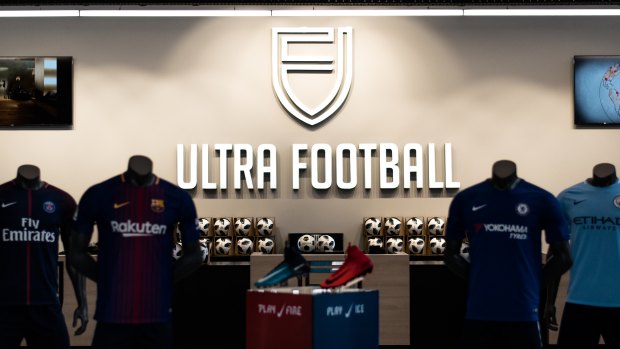Ultra Football store in Alexandria, Sydney will offer customers a FIFA-style pitch