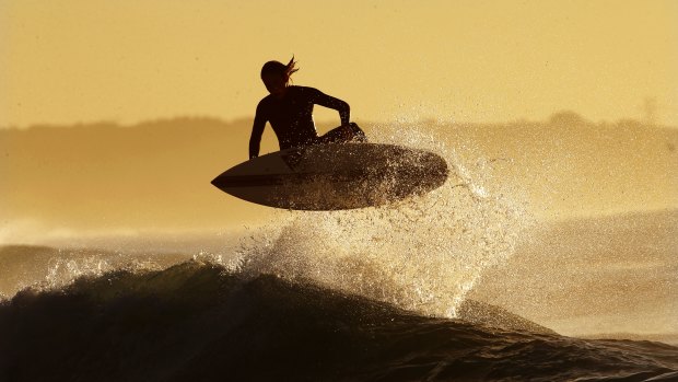 Surfers made the most of the perfect autumn weather in Sydney at North Cronulla.
