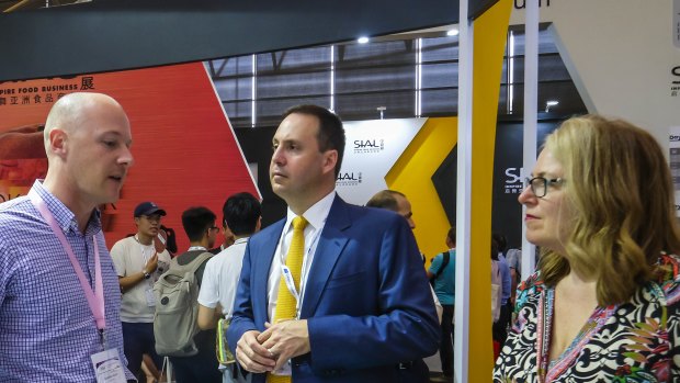 Minister for Trade Steven Ciobo at the Shanghai Food Industry Expo  last week.