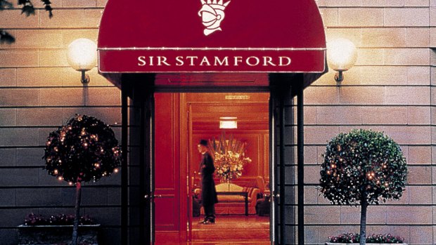 Sir Stamford at Circular Quay, where Ron Medich's daughter and her partner allegedly used a stolen credit card to check into the lavish presidential suite.