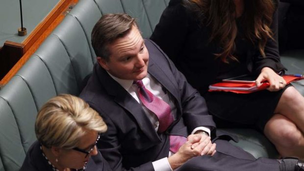 Shadow Treasurer Chris Bowen during question time. Photo: Andrew Meares