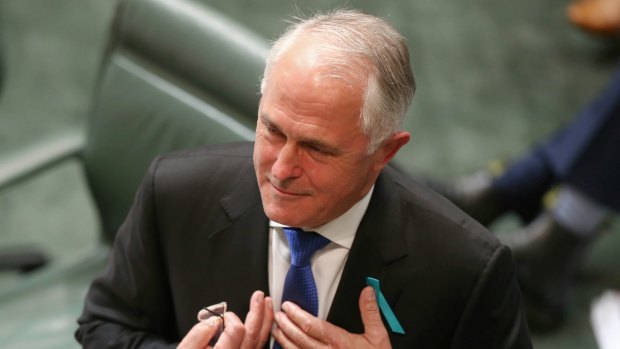 Prime Minister Malcolm Turnbull during question time on Wednesday.