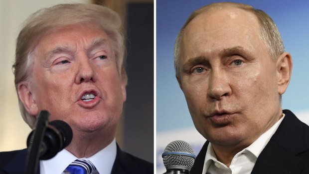 US President Donald Trump and Russian leader Vladimir Putin.
