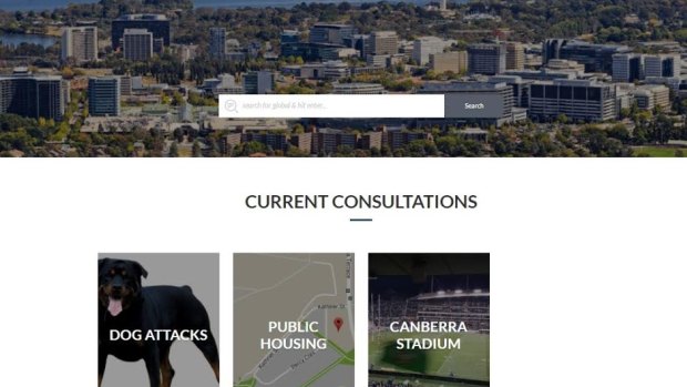 The Canberra Liberals' Have Your Say website has been compared to the ACT government's Your Say website.