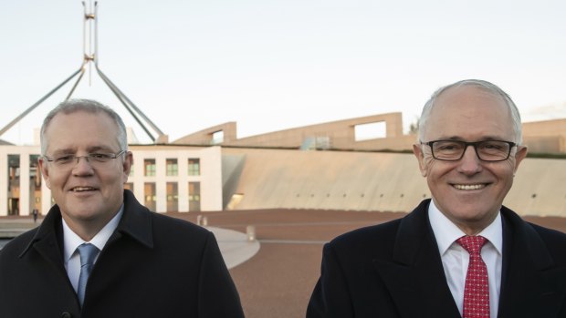 Treasurer Scott Morrison and Prime Minister Malcolm Turnbull 