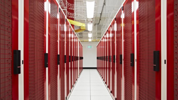 The red room at NextDC S1 data centre in Sydney.