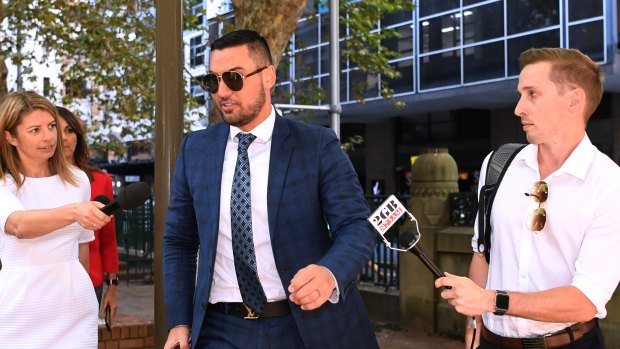 Salim Mehajer arrives at Sydney's Central Local Court on April 11.
