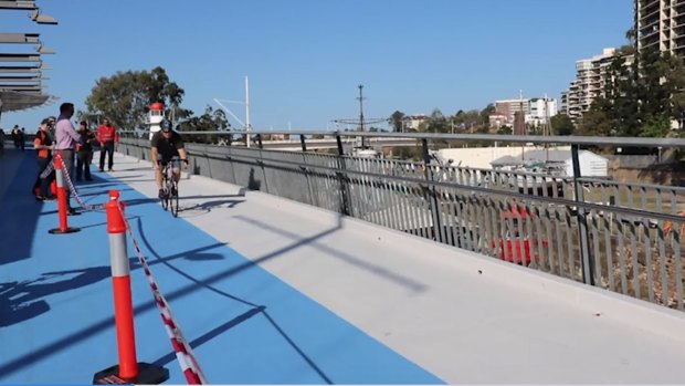 Cyclists have complained the Goodwill Bridge has become dangerous since it was resurfaced in September 2017.