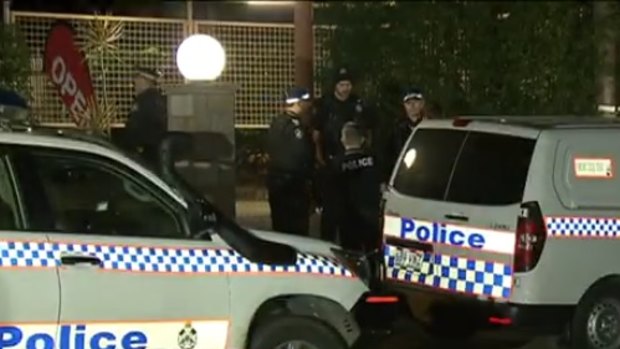 Police surrounded the Carseldine hotel on Friday night.