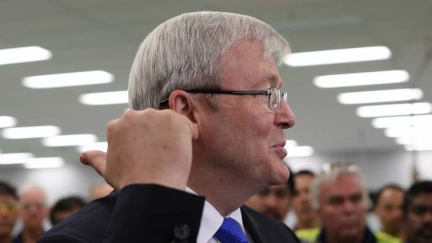 Prime Minister Kevin Rudd visited Corning Cable Systems in Clayton, Melbourne on Wednesday