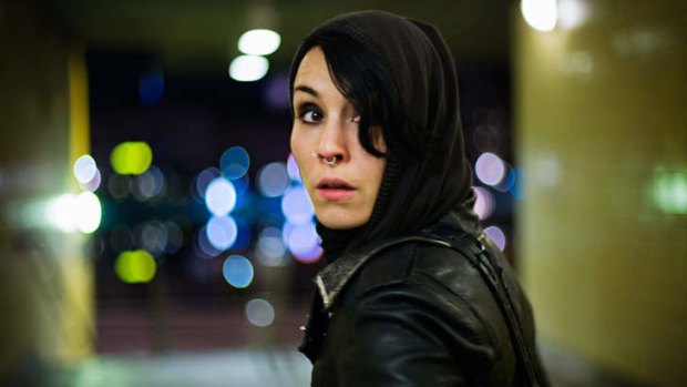 Noomi Noren as Lisabeth Salander in <i>The girl with the dragon tattoo</i>.