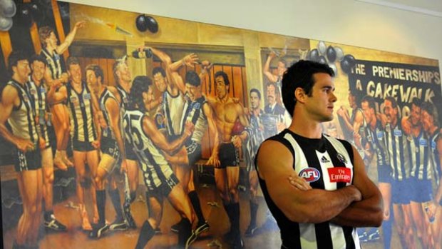 Back to where it began . . . Chris Tarrant rejoined the Magpies after a four-year stint with the Dockers.