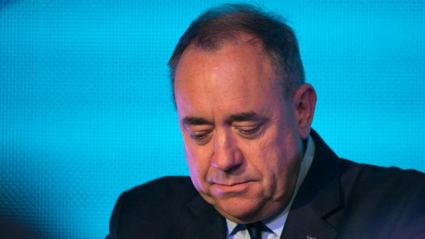 Scottish First Minister Alex Salmond stands down: "Let us not dwell on the distance we've fallen short, let us dwell on the distance we have travelled." 
