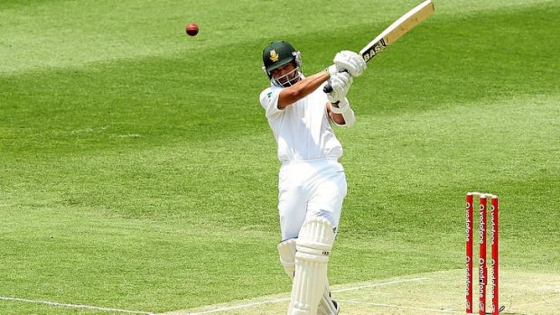 South African opening batsman Alviro Petersen looked assured playing off the back foot.