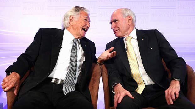 It was an extraordinary joint appearance by two of the nation's most successful prime ministers.